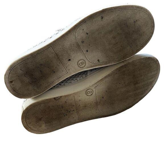 Material Girl white loafer Fashion Sneaker Slip On Rhinestone Ladies sz 8 - Picture 12 of 12